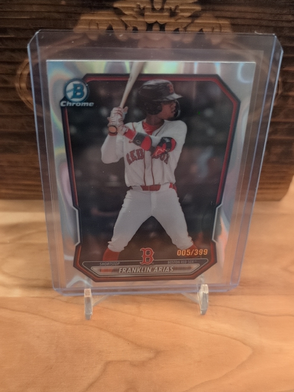 2026 Bowman Chrome Franklin Arias Prospect Lava Rookie Card Red Sox #5/399